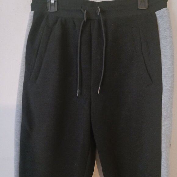 Galaxy Harvic Women's Loose-Fit Fleece Joggers Side Trim Black/Grey Size L - Picture 3 of 9